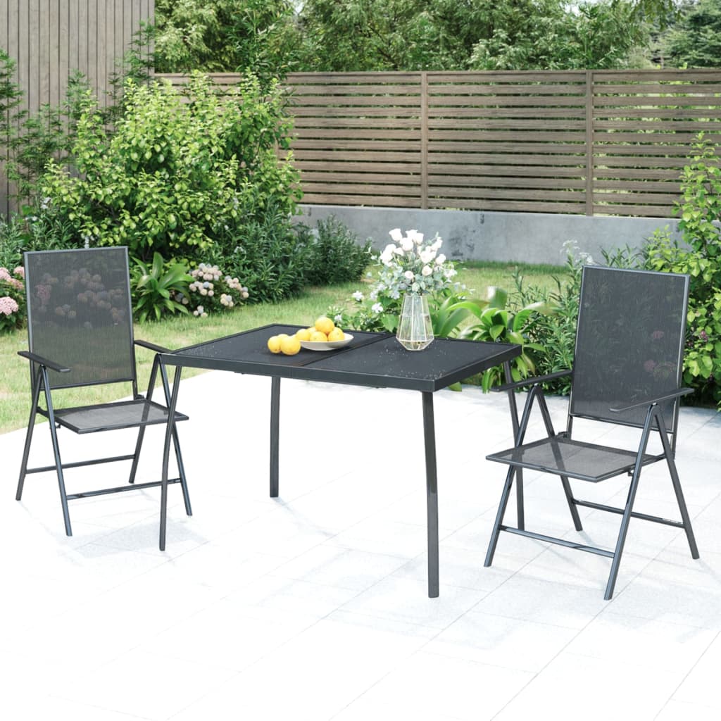 Garden Table Anthracite Steel Mesh 110 cm 72 cm 80 cm