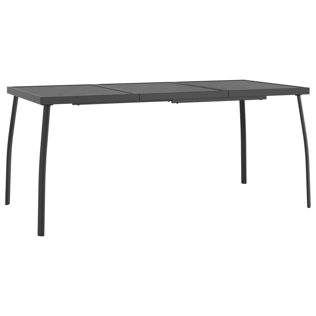 Garden Table Anthracite Steel Mesh 165 cm 72 cm 80 cm