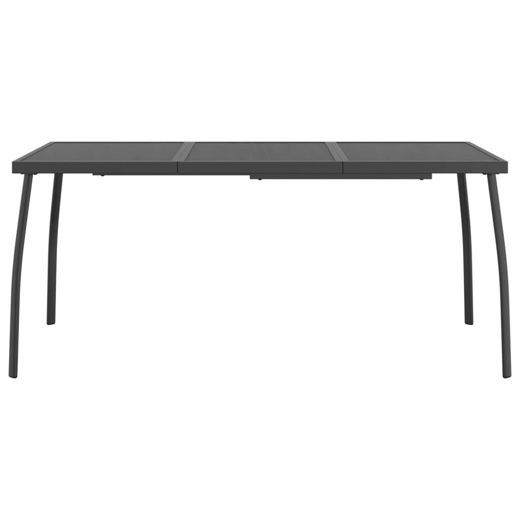 Garden Table Anthracite Steel Mesh 165 cm 72 cm 80 cm