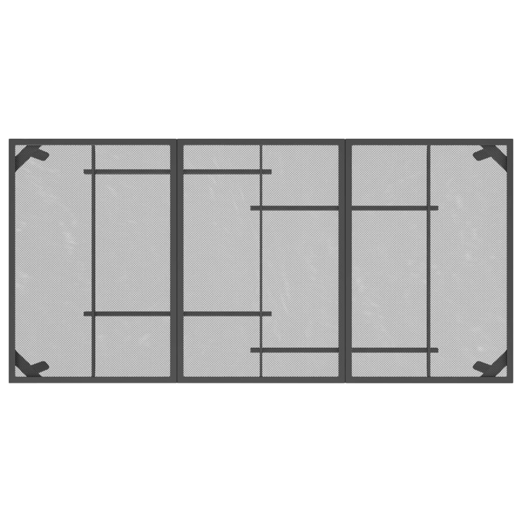 Garden Table Anthracite Steel Mesh 165 cm 72 cm 80 cm