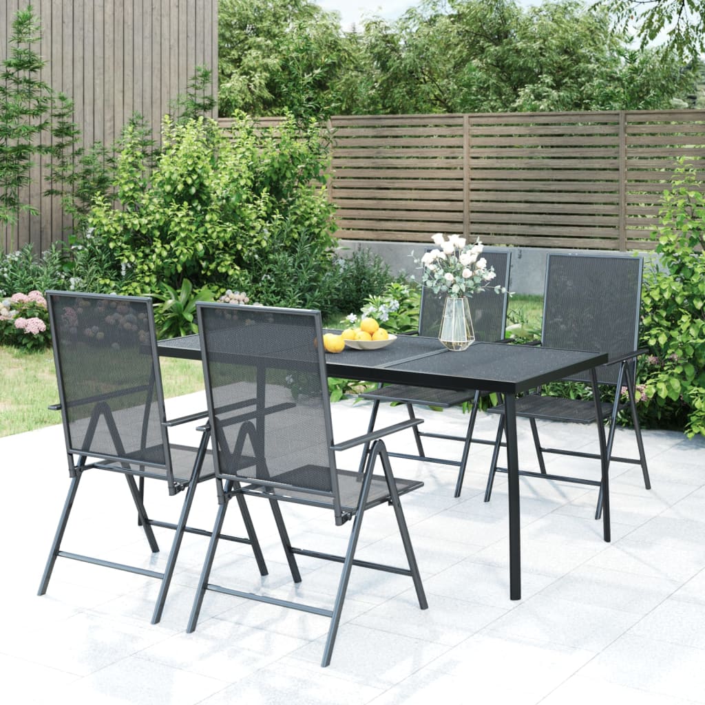 Garden Table Anthracite Steel Mesh 165 cm 72 cm 80 cm