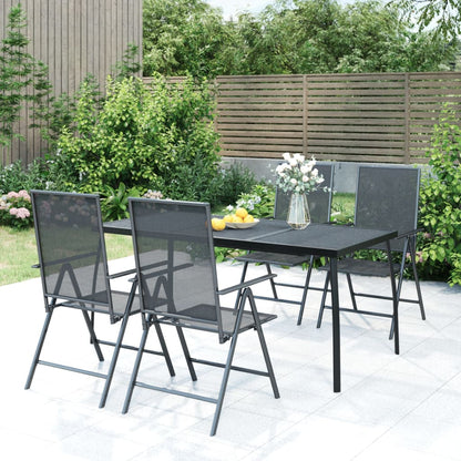 Garden Table Anthracite Steel Mesh 165 cm 72 cm 80 cm