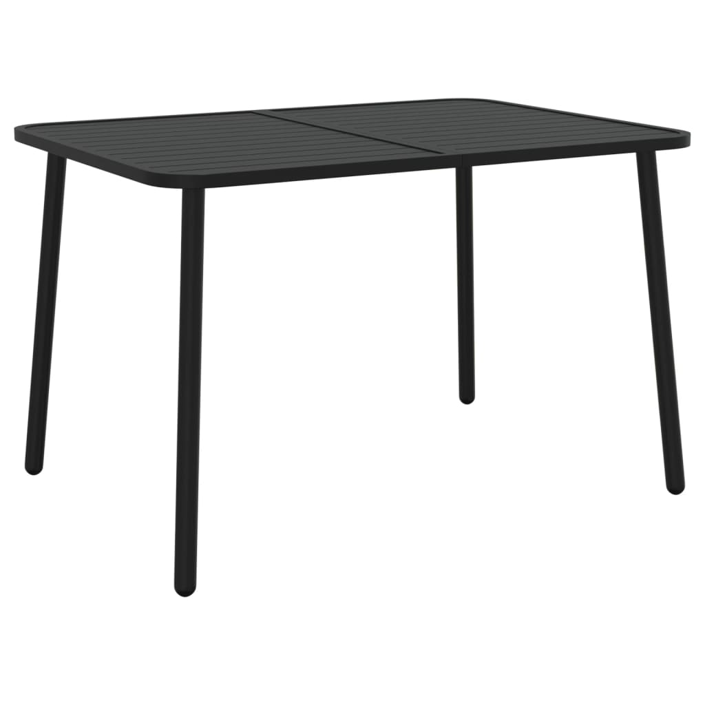 Garden Table Anthracite Steel 110 cm 80 cm