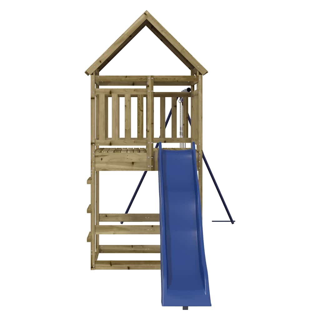 Outdoor Playset Solid Wood Pine Solid impregnated pinewood