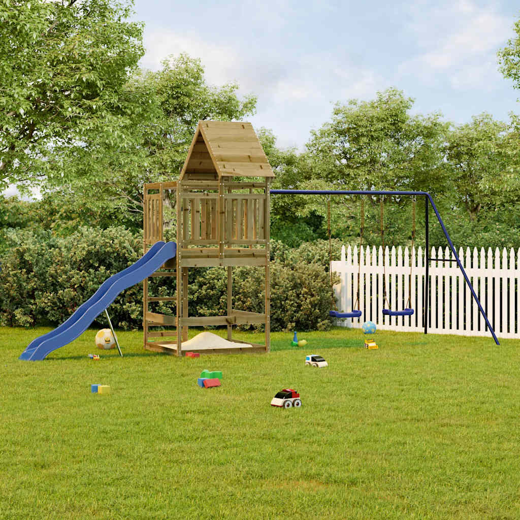 Outdoor Playset Solid Wood Pine Solid impregnated pinewood