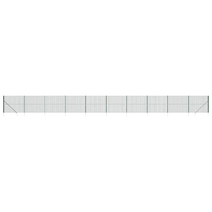 Wire Mesh Fence with Spike Anchors Green 1.4 m