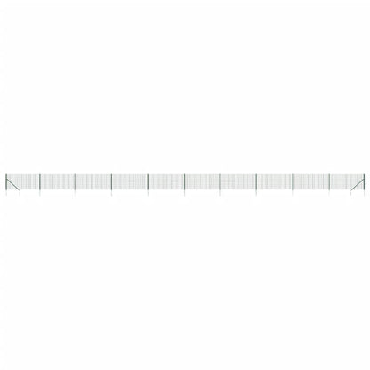 Wire Mesh Fence with Spike Anchors Green 1 m 25 m