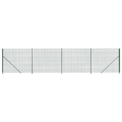 vidaXL Wire Mesh Fence with Flange Green 1.4x10 m 2
