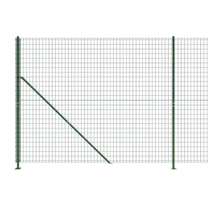 vidaXL Wire Mesh Fence with Flange Green 1.4x10 m 4
