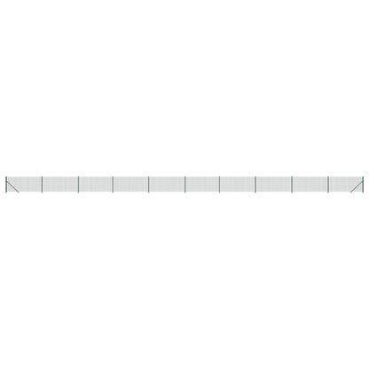 vidaXL Wire Mesh Fence with Flange Green 0.8x25 m 2