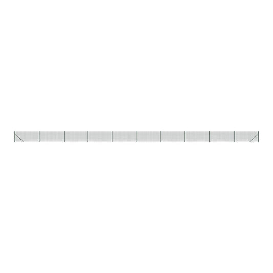 Wire Mesh Fence with Flange Green 0.8 m
