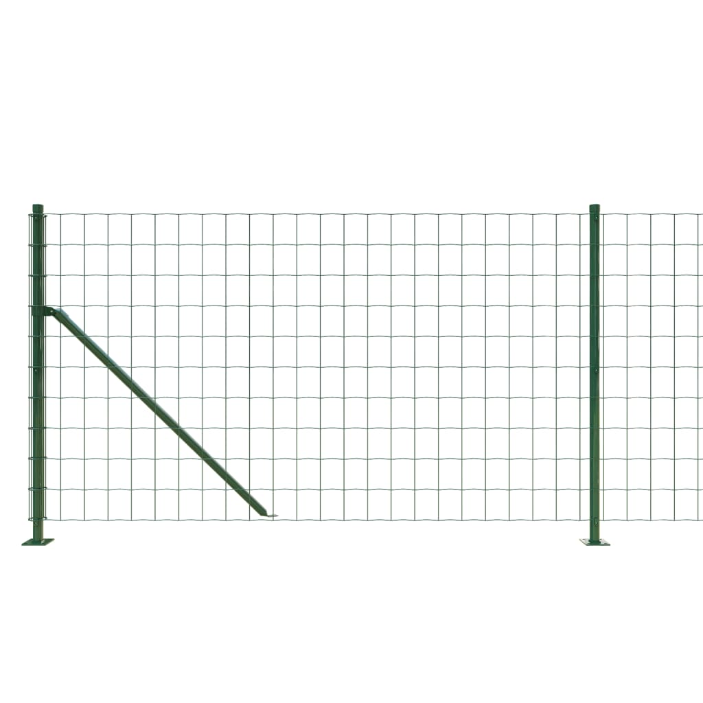 vidaXL Wire Mesh Fence with Flange Green 0.8x25 m 4