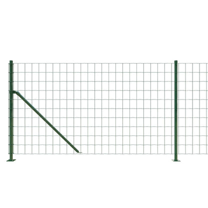 vidaXL Wire Mesh Fence with Flange Green 0.8x25 m 4