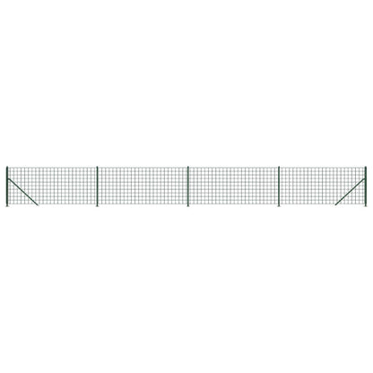 vidaXL Wire Mesh Fence with Flange Green 1x10 m 2