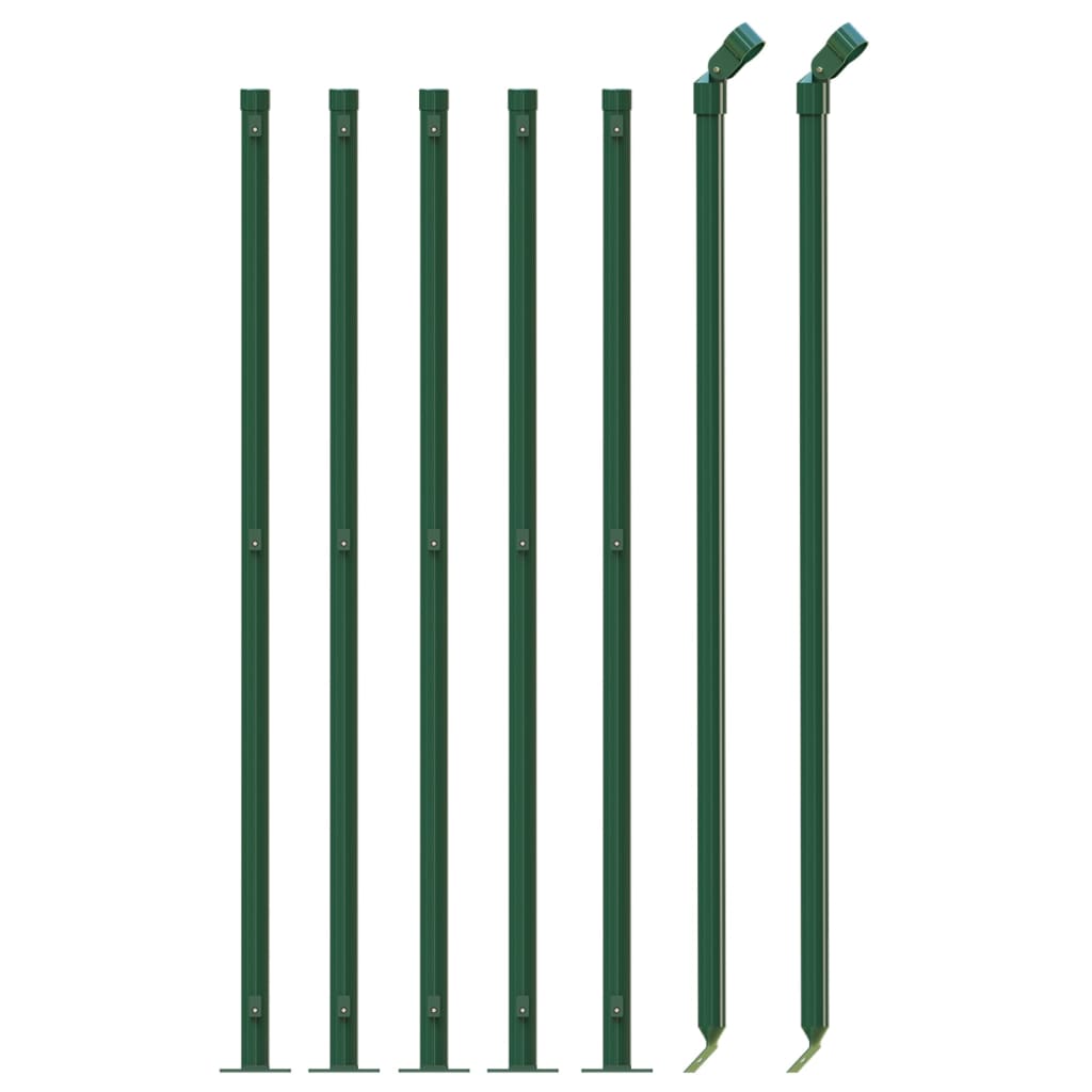 vidaXL Wire Mesh Fence with Flange Green 1x10 m 3