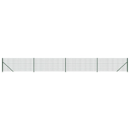 vidaXL Wire Mesh Fence with Flange Green 1.1x10 m 2