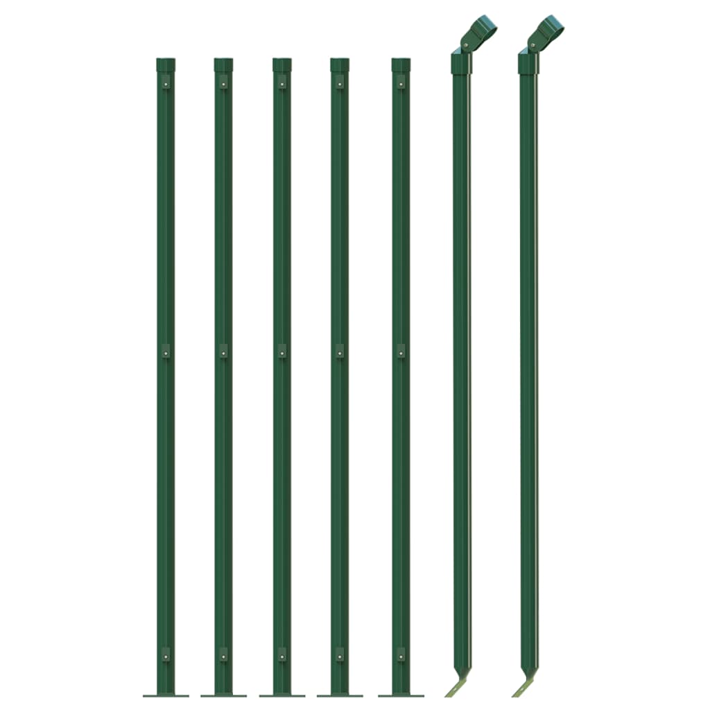 vidaXL Wire Mesh Fence with Flange Green 1.1x10 m 3