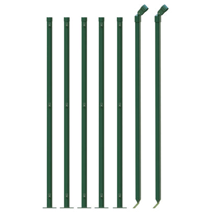 vidaXL Wire Mesh Fence with Flange Green 1.1x10 m 3