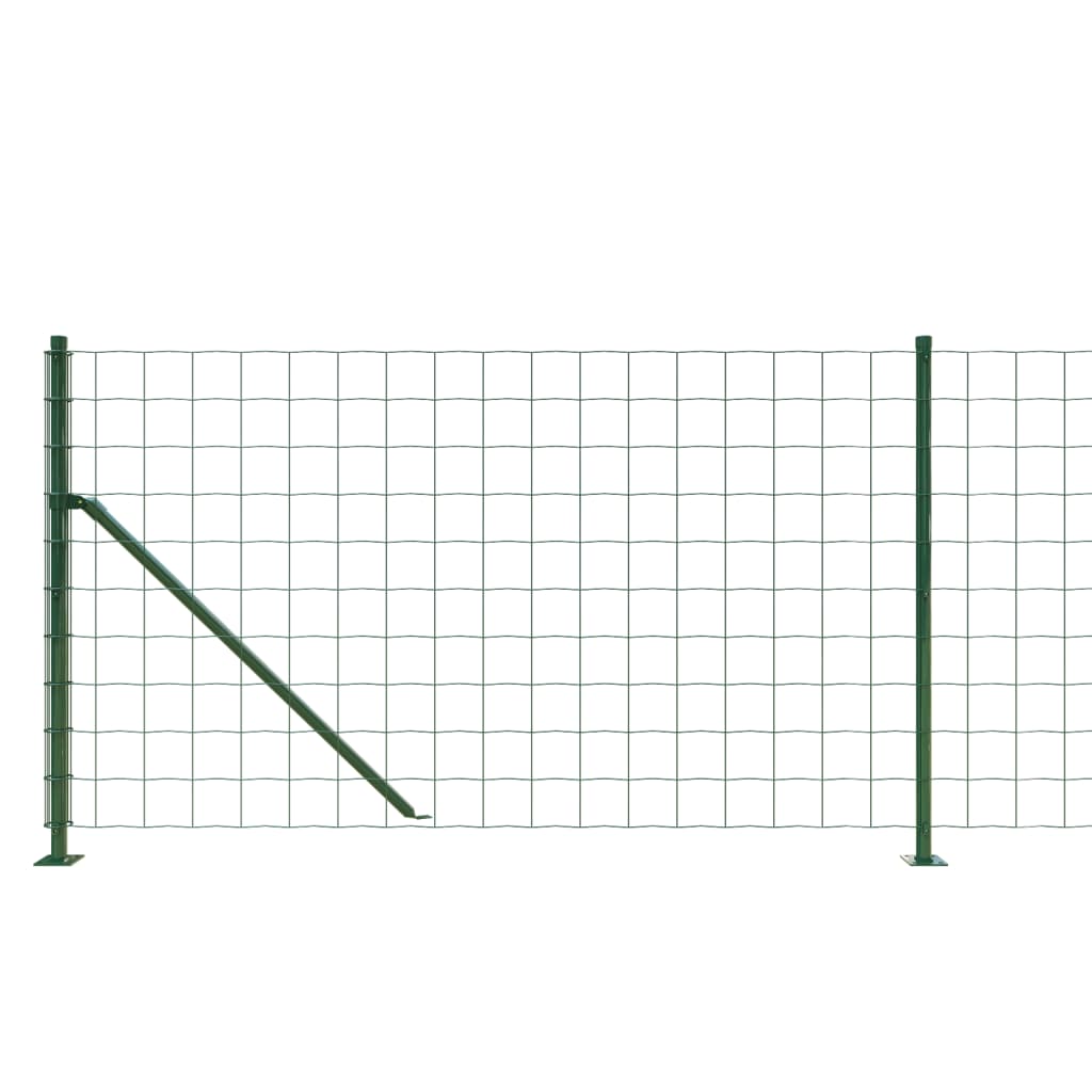 vidaXL Wire Mesh Fence with Flange Green 1.1x10 m 4