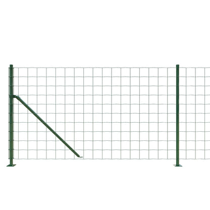 vidaXL Wire Mesh Fence with Flange Green 1.1x10 m 4