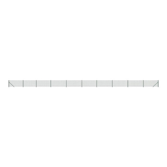 Wire Mesh Fence with Flange Green 0.8 m 25 m