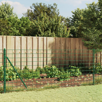 vidaXL Wire Mesh Fence with Flange Green 0.8x25 m 1