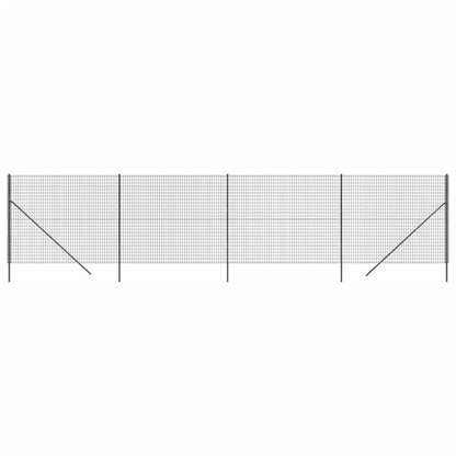 vidaXL Wire Mesh Fence Anthracite 1.4x10 m Galvanised Steel 2