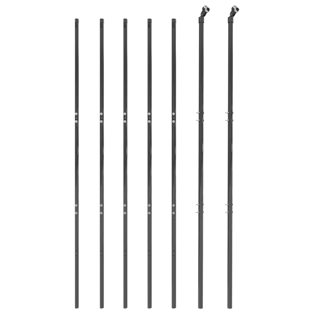 vidaXL Wire Mesh Fence Anthracite 1.4x10 m Galvanised Steel 3