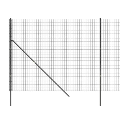 vidaXL Wire Mesh Fence Anthracite 1.4x10 m Galvanised Steel 4