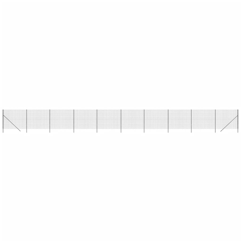 Wire Mesh Fence Galvanised Steel Anthracite 1.4 m 25 m