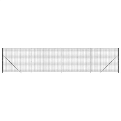 vidaXL Wire Mesh Fence with Flange Anthracite 1.4x10 m 2