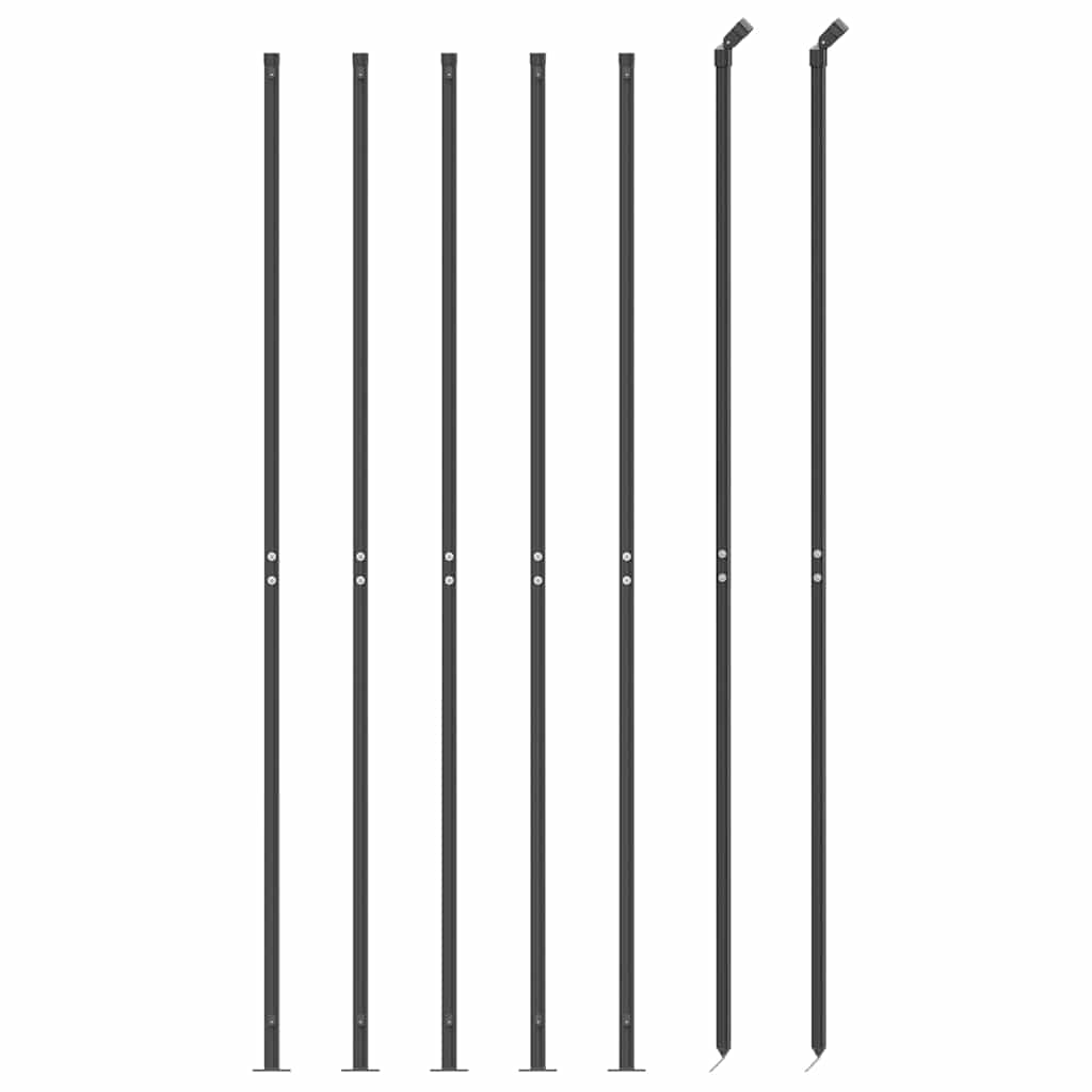 vidaXL Wire Mesh Fence with Flange Anthracite 1.4x10 m 3