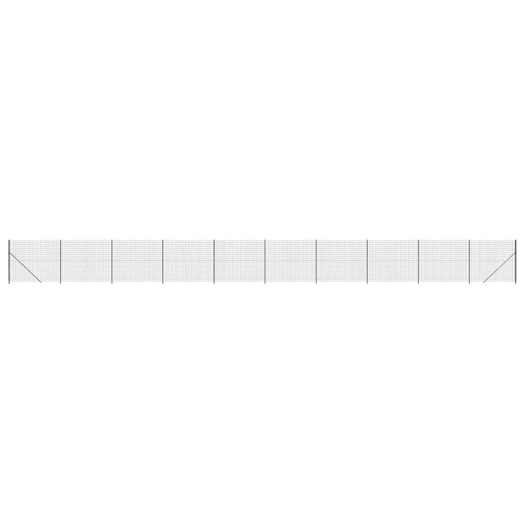 Wire Mesh Fence with Flange Anthracite 1.4 m