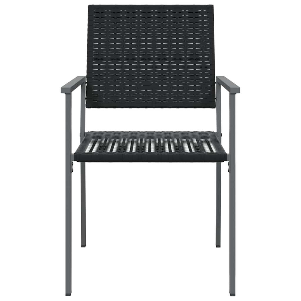 vidaXL Garden Chairs 2 pcs Black 54x62.5x89 cm Poly Rattan 4