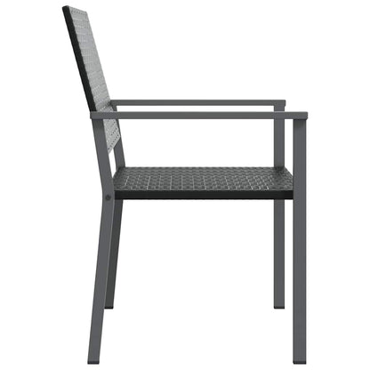 vidaXL Garden Chairs 2 pcs Black 54x62.5x89 cm Poly Rattan 5