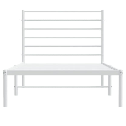 vidaXL Metal Bed Frame without Mattress with Headboard White 80x200cm 6