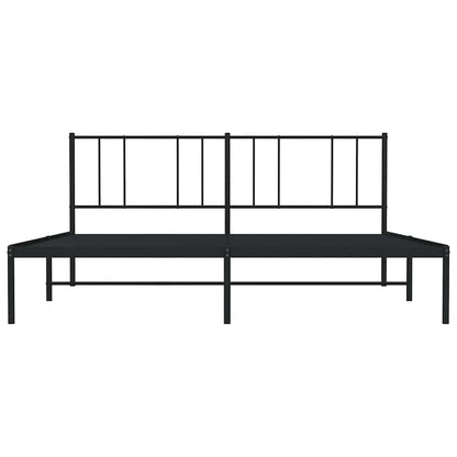 vidaXL Metal Bed Frame without Mattress with Headboard Black 183x213cm 6