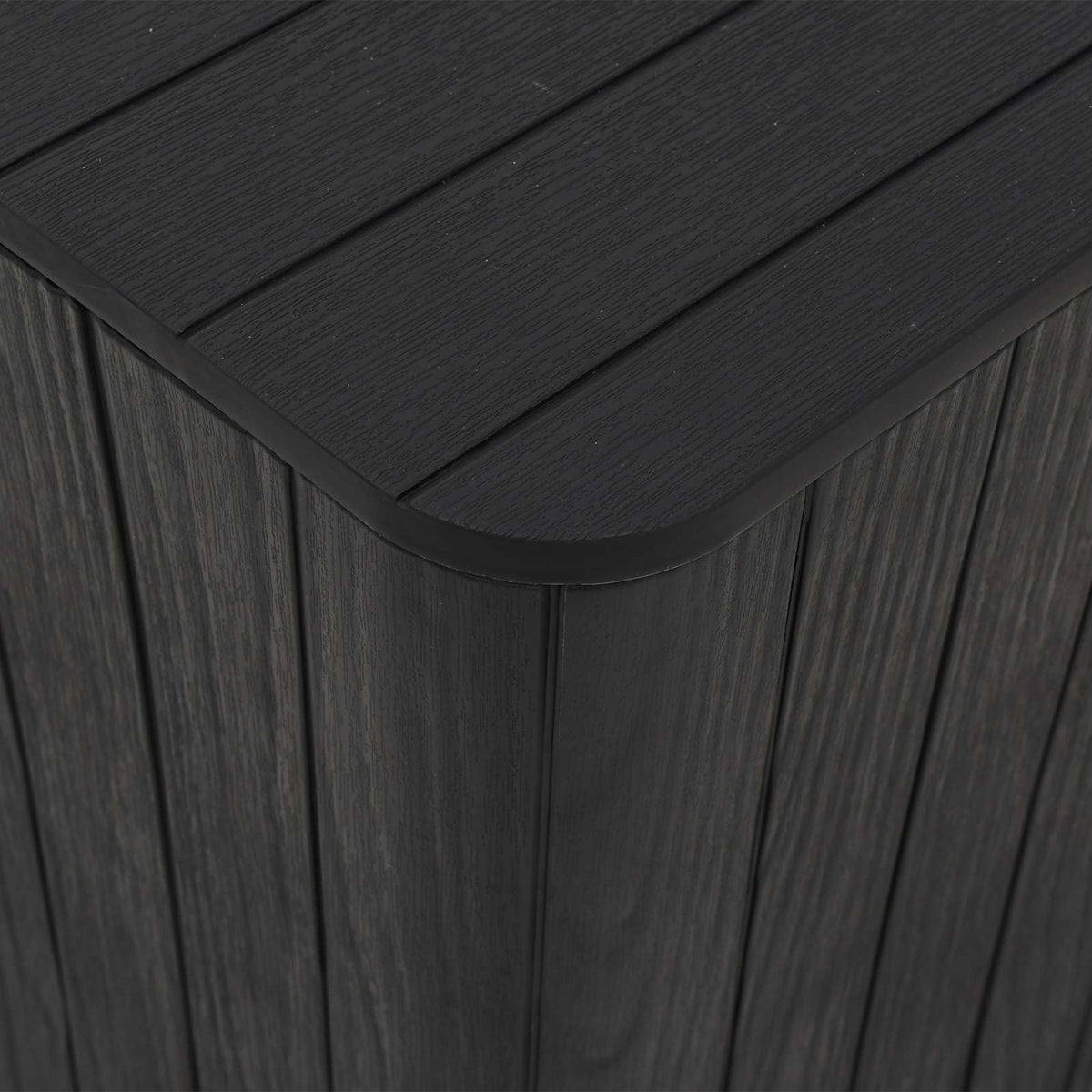 vidaXL Garden Table with Removable Lid Black Polypropylene 5