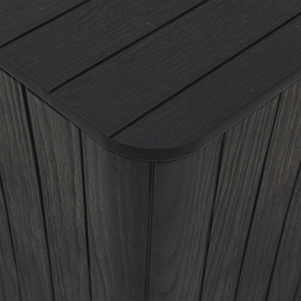 Garden Table with Removable Lid Polypropylene Black