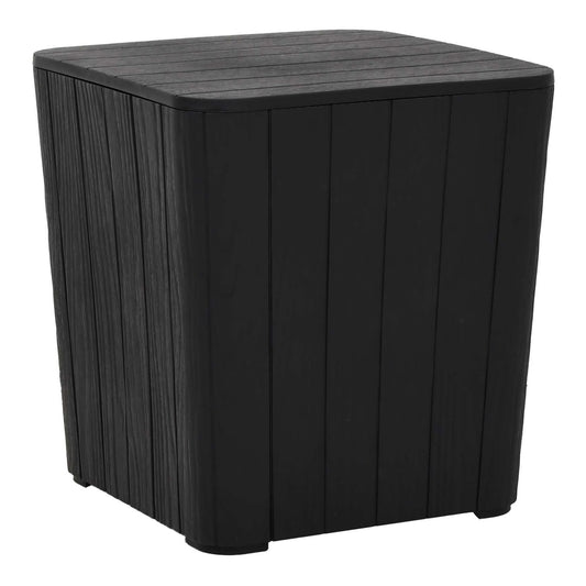 Garden Table with Removable Lid Polypropylene Black