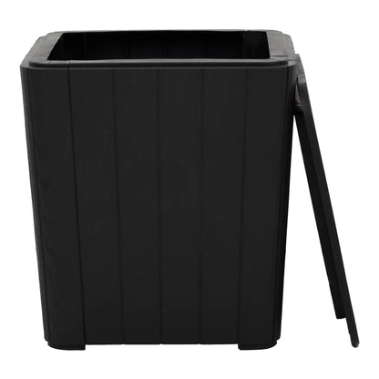 Garden Table with Removable Lid Polypropylene Black