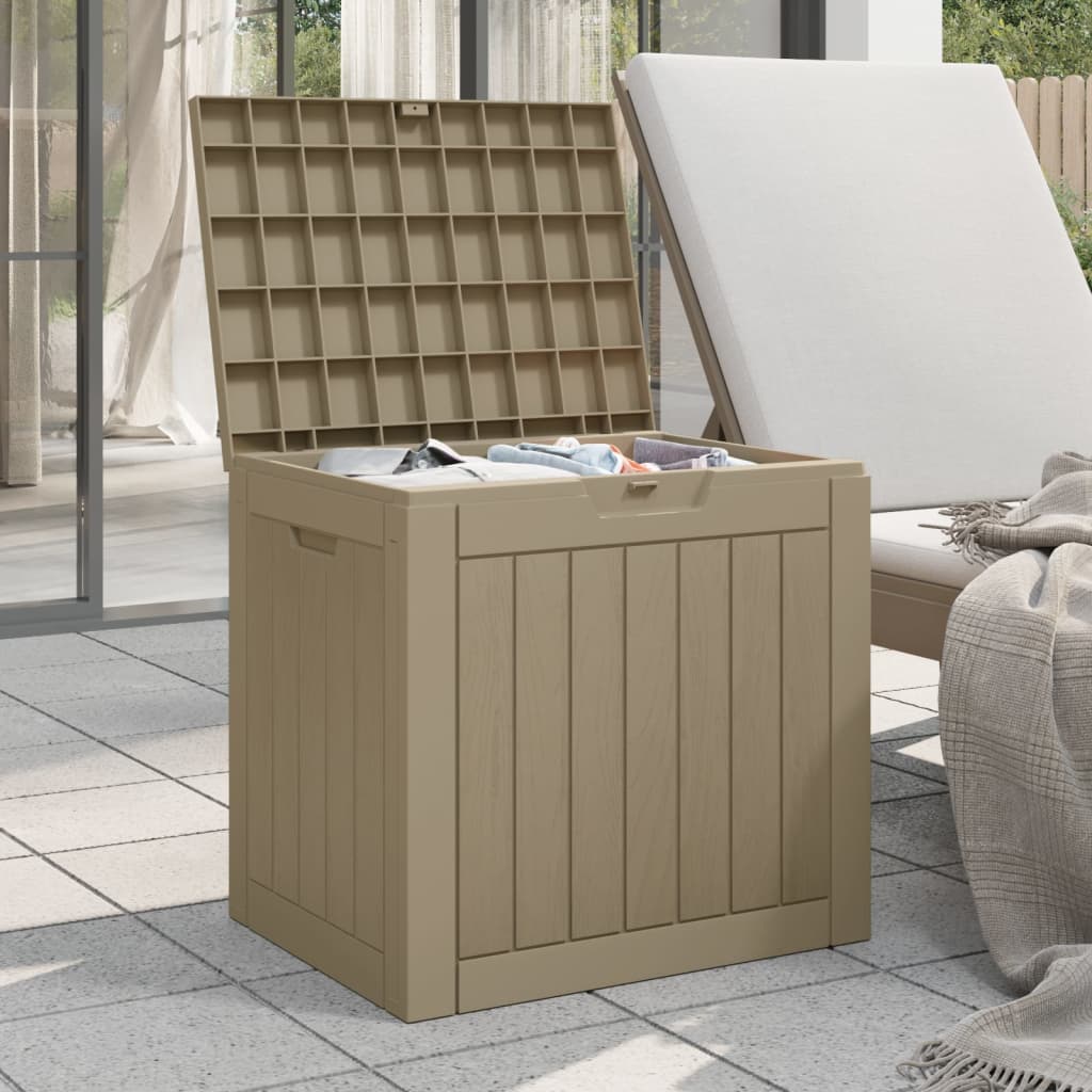 vidaXL Garden Storage Box Grey 55.5x43x53 cm Polypropylene 3