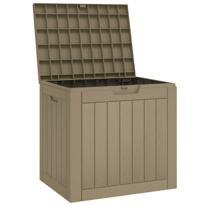 vidaXL Garden Storage Box Grey 55.5x43x53 cm Polypropylene 4