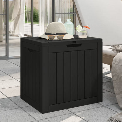 vidaXL Garden Storage Box Black 55,5x43x53 cm Polypropylene 1