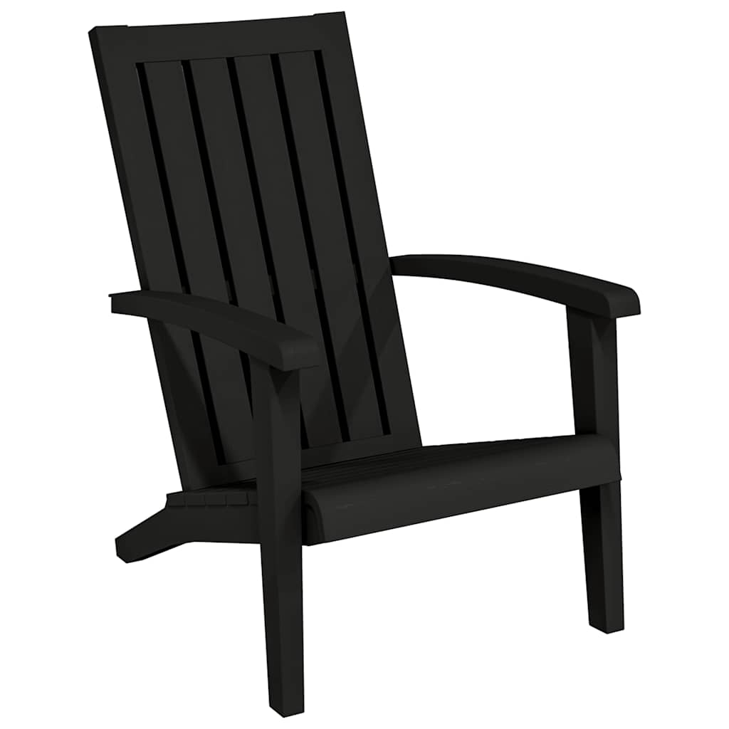 vidaXL Garden Adirondack Chair Black Polypropylene 2
