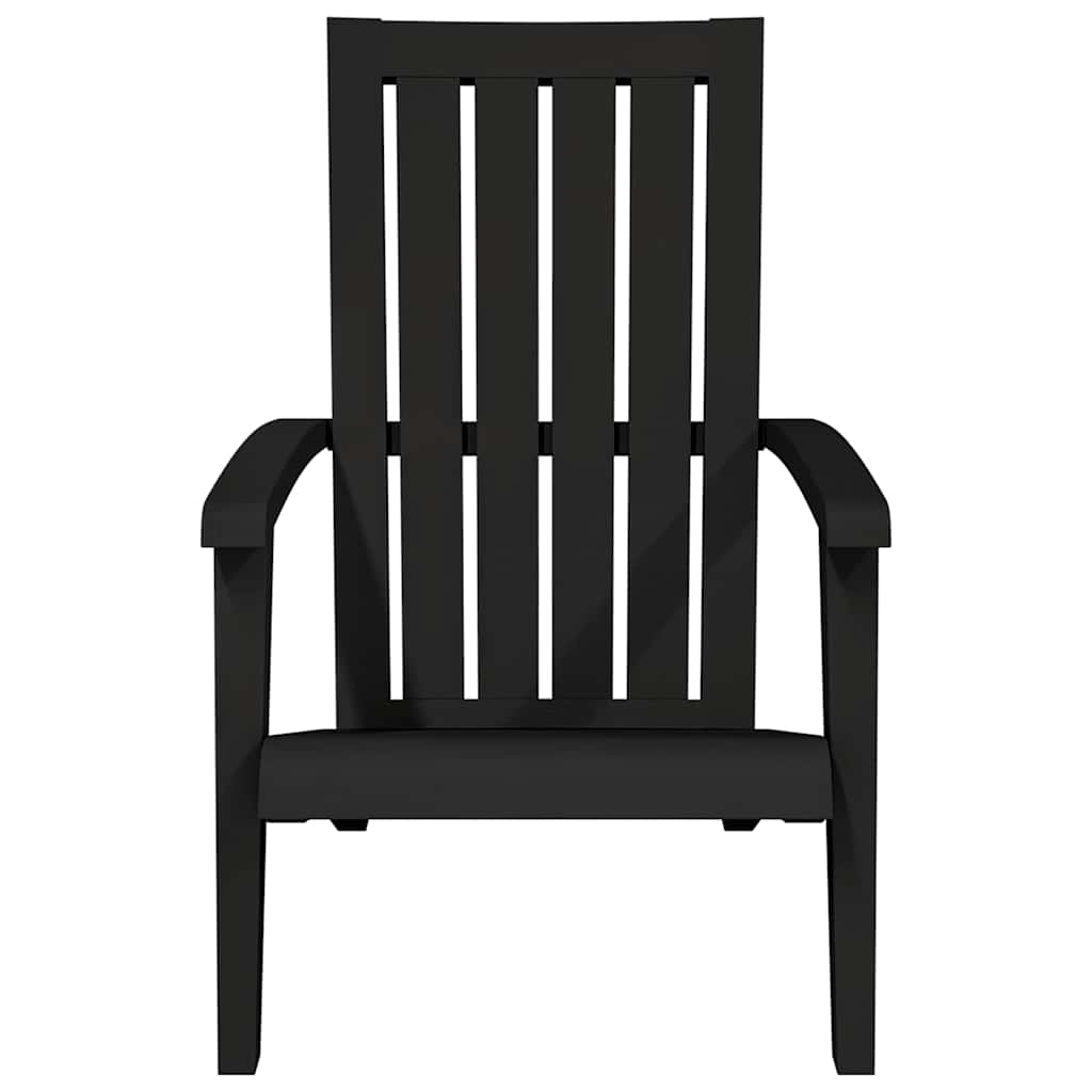 vidaXL Garden Adirondack Chair Black Polypropylene 3