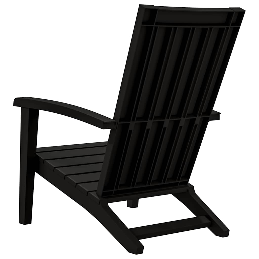 vidaXL Garden Adirondack Chair Black Polypropylene 5