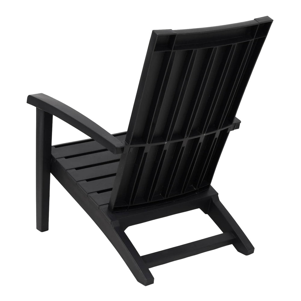 Garden Adirondack Chair Polypropylene Black 1