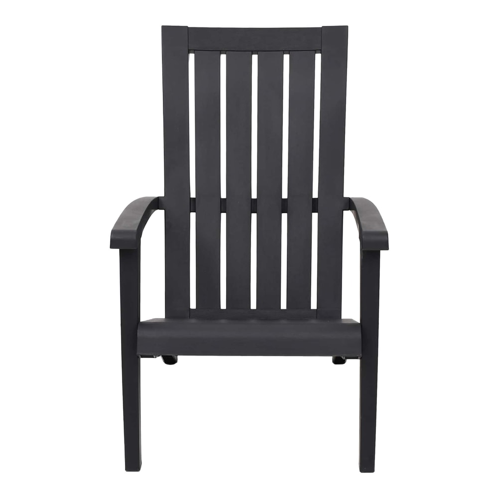 Garden Adirondack Chair Polypropylene Black 1