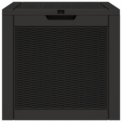 vidaXL Garden Storage Box Black 55.5x43x53 cm Polypropylene 5